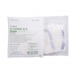 B-TOWEL X-S bř.rouška 45x45,17n/4v, RTG páska, tkanice, předepr., á1ks B-TOWEL X-S bř.rouška 45x45,17n/4v, RTG páska, tkanice, předepr., á1ks