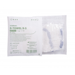 B-TOWEL X-S bř.rouška 45x45,17n/4v, RTG páska, tkanice, předepr., á1ks