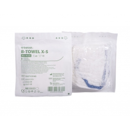 B-TOWEL X-S bř.rouška 45x45,17n/4v, RTG páska, tkanice, předepr., á3ks